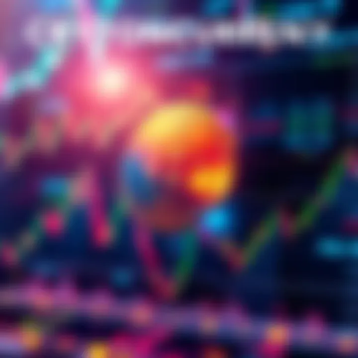 A graphic showing a digital coin transforming into stock market charts, symbolizing the shift from currency to investment asset.