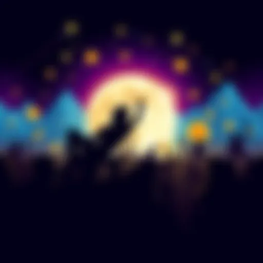 Investors in the crypto market showing determination during Moonvember, with a visual of a moon and digital currency symbols