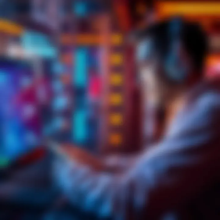 Individual browsing online forums for cryptocurrency tips and knowledge