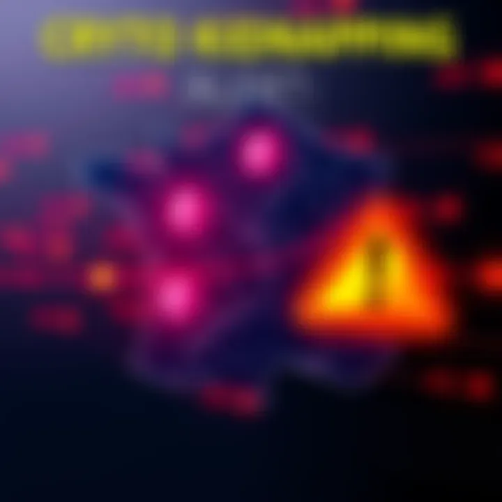 A news graphic showing a map of France with symbols representing cryptocurrency and a warning sign, highlighting the rise in kidnappings linked to digital currency.