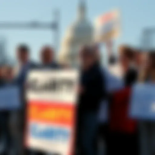 A group of cryptocurrency leaders in Washington, D.C. holding signs supporting the CLARITY Act, emphasizing the need for clear regulations