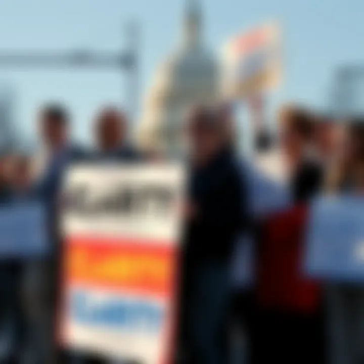 Crypto Leaders Advocate for CLARITY Act A group of cryptocurrency leaders in Washington, D.C. holding signs supporting the CLARITY Act, emphasizing the need for clear regulations
