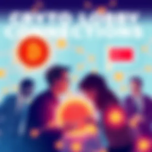 Illustration showing a web of connections between crypto advocates and controversial figures, highlighting ethical concerns.