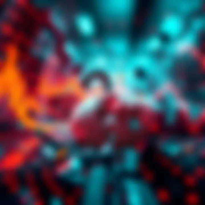 An abstract depiction of a cryptocurrency market crash, illustrating a trader’s despair over unexpected losses