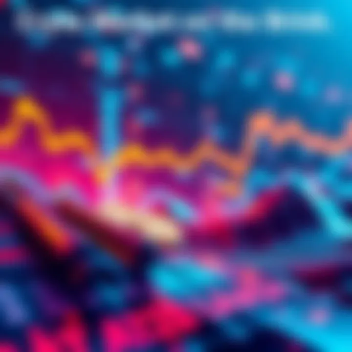A visual representation of a cryptocurrency market poised for a significant shift, featuring graphs and currency symbols highlighting potential upcoming trends.