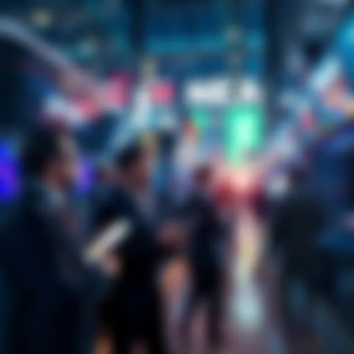 Traders discussing the impact of the Clarity Act on crypto markets in a bustling environment