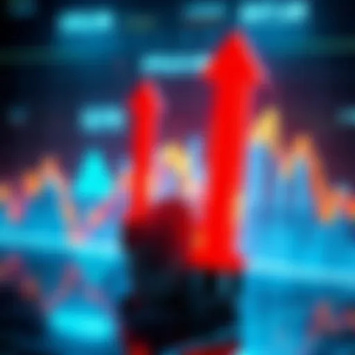 Graph showing sharp decline in cryptocurrency market value with alarming red arrows