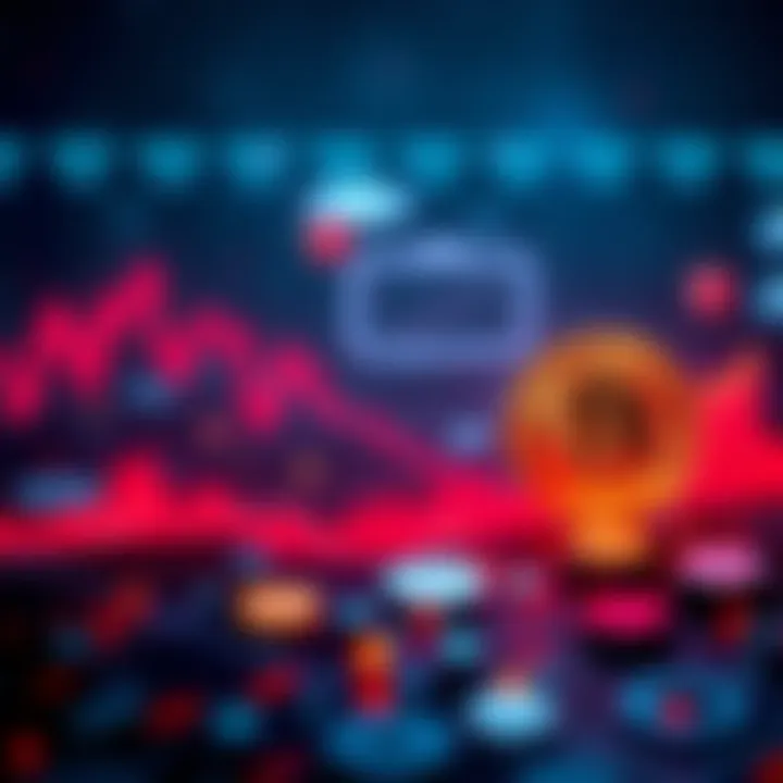 Graphic showing the downward trend of altcoins and Bitcoin in response to military action against Iran, with Bitcoin at $63K