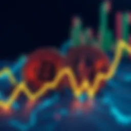 Cryptocurrency Market Downturn Bitcoin and Ethereum logos with a downward trend line, representing the current dip in the crypto market.