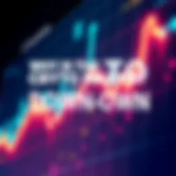 Crypto Market Downturn Graph showing declining crypto values with downward arrows and financial charts