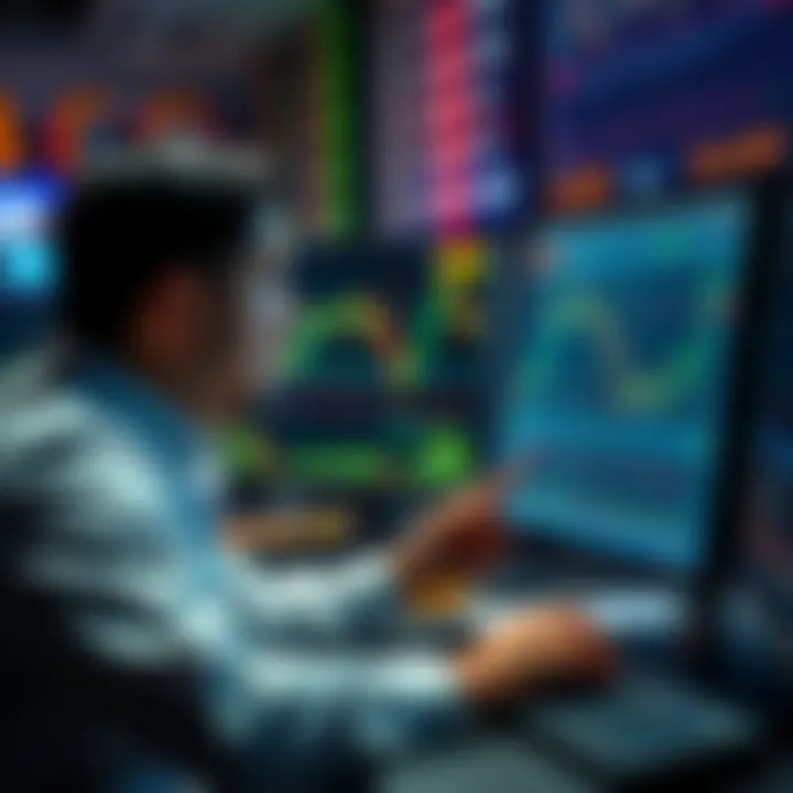 A person analyzing crypto charts on a computer, reflecting on eight years of trading experiences.