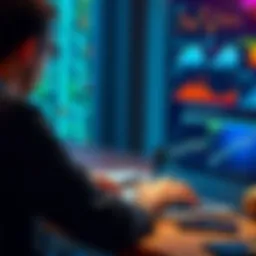 Person analyzing cryptocurrency charts on a laptop while sitting at a desk, looking thoughtful about investment decisions after the pandemic.