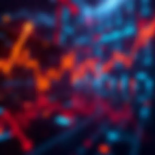 A digital representation of fluctuating cryptocurrency prices with arrows indicating volatility and manipulation, reflecting market instability.