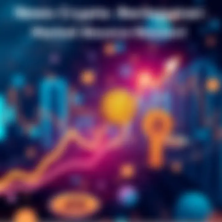 A graphic showing a rising trend line with Bitcoin and other cryptocurrency icons in the background, representing market recovery and optimism.