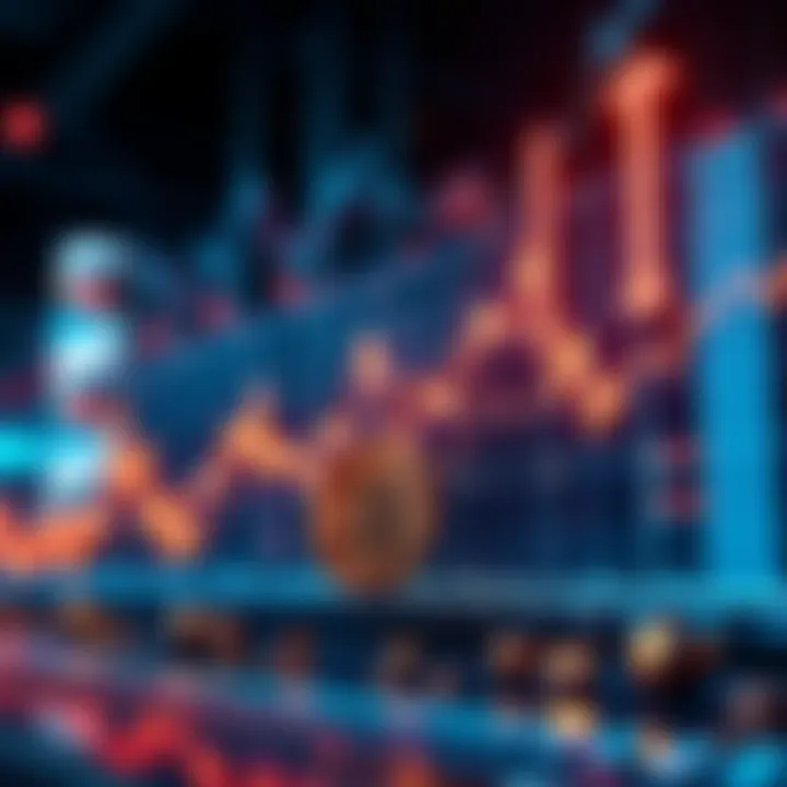 Graph showing upward trends in the cryptocurrency market with altcoins highlighted