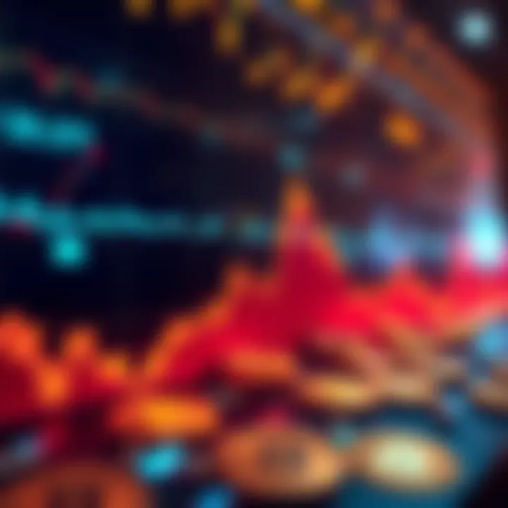 A graph showing a sharp decline in Bitcoin prices with a digital money theme, symbolizing the major sell-off in the crypto market.