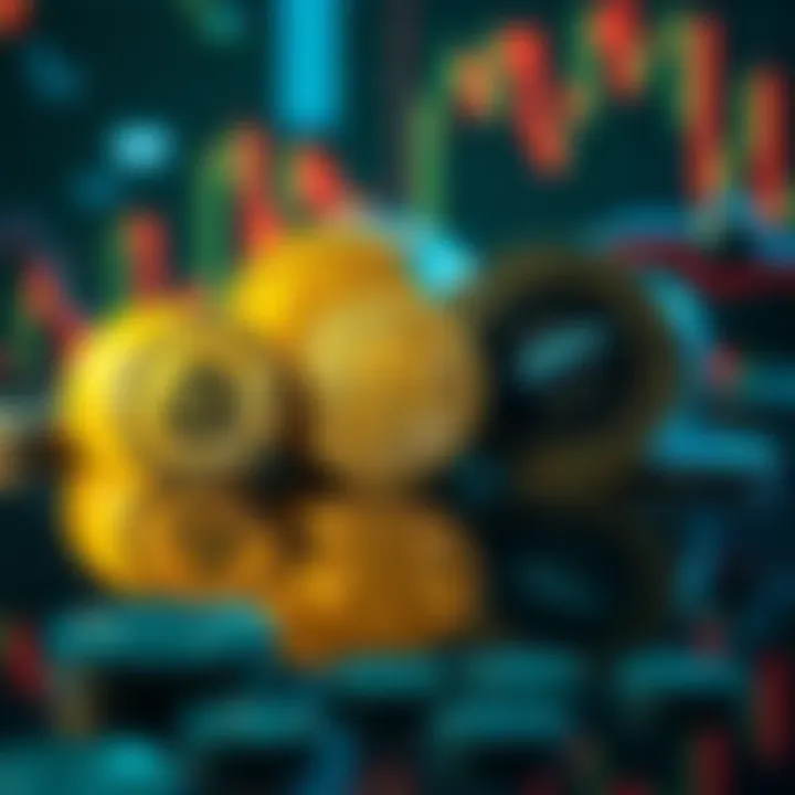 A visual representation of the stagnant cryptocurrency market, showcasing Bitcoin and altcoins in a locked state, reflecting the lack of movement since 2021.