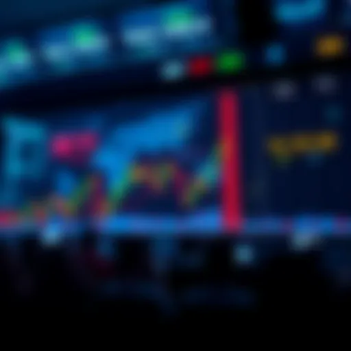 A graphic showing fluctuations in cryptocurrency prices with a backdrop of worried investors during a government shutdown.