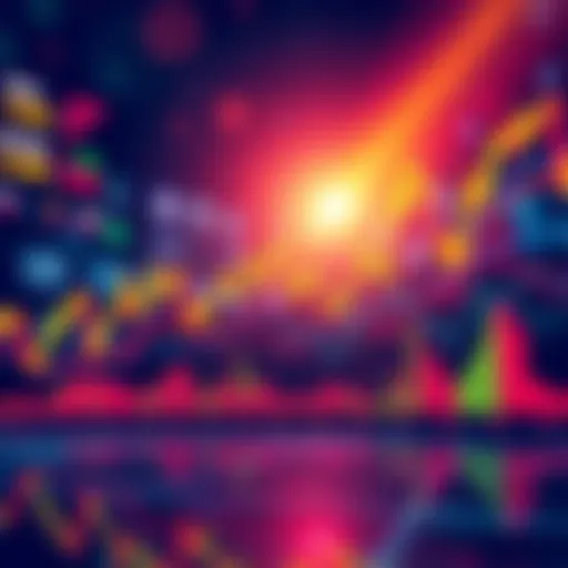 An illustration showing fluctuating crypto market graphs with bearish and bullish indicators, reflecting current market sentiment and trading strategies.