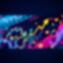 A graphic showing rising cryptocurrency prices with upward arrows and digital currency symbols