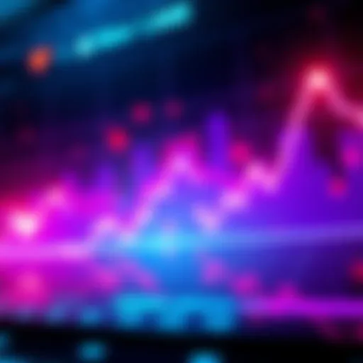 A line graph depicting rising and falling trends in the cryptocurrency market.