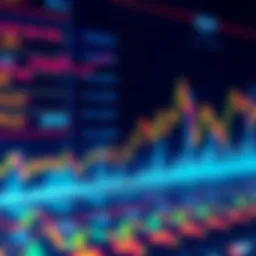 A graph showing fluctuating cryptocurrency prices to illustrate market volatility