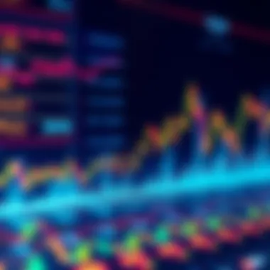 A graph showing fluctuating cryptocurrency prices to illustrate market volatility