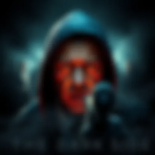A distressed crypto millionaire surrounded by shadows, symbolizing danger and wealth, with hints of crime in the backdrop