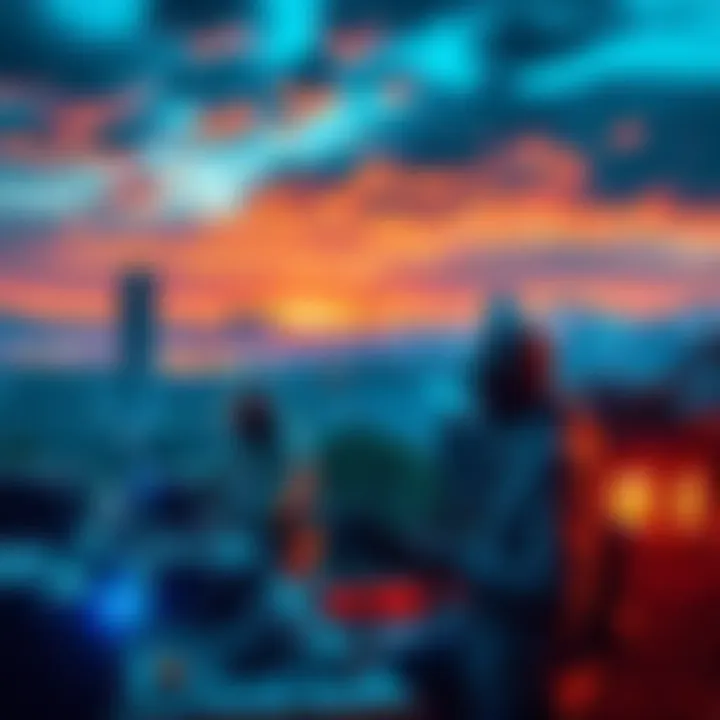 Crypto Mining Landscape in East Africa A visual representation of cryptocurrency mining potential in East Africa, featuring individuals engaged in mining activities with modern technology against a backdrop of Nairobi's skyline.