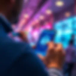 Crypto Payment Concept A person using a mobile phone to make a purchase with cryptocurrency, showing a digital wallet on the screen.