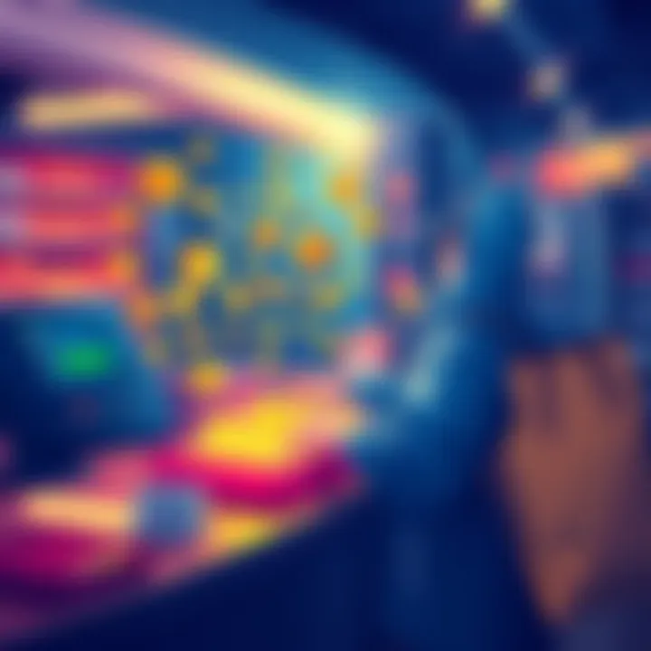 Crypto Payment Ecosystem Illustration showing a digital wallet and various cryptocurrencies being used in transactions at a merchant's checkout