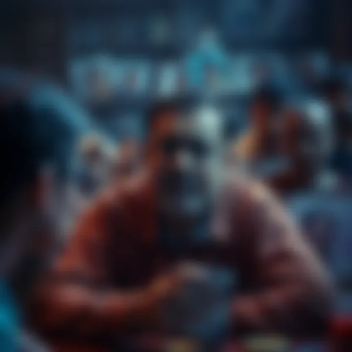 Heartfelt Plea for Help Amid Crypto Crisis A distraught Indian man surrounded by family photographs, symbolizing the emotional toll of losing their livelihood in a crypto hack.