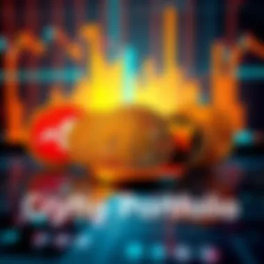 A visual representation of a crypto portfolio with symbols for XRP, FLR, XLM, HBAR, and XDC against a digital background.