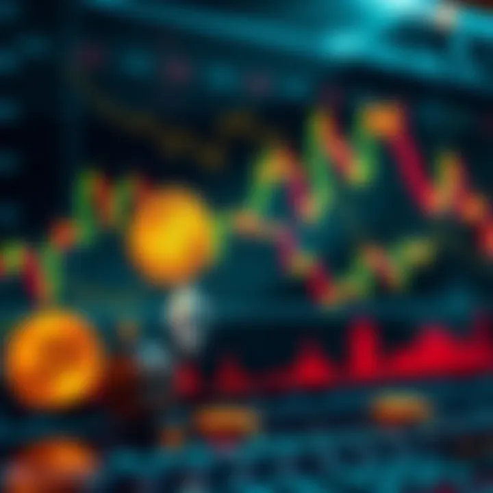 A graphic showing a stock portfolio with cryptocurrency symbols like Bitcoin and Ethereum overlaying it, representing investment trends.