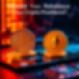 A visual representation of cryptocurrency rebalancing, showing SOL coins staked and ETH coins left unstaked on a digital platform.