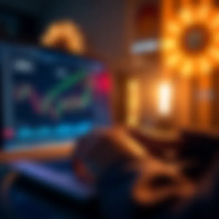 Person analyzing cryptocurrency trends with Dash and ZEC charts on a laptop