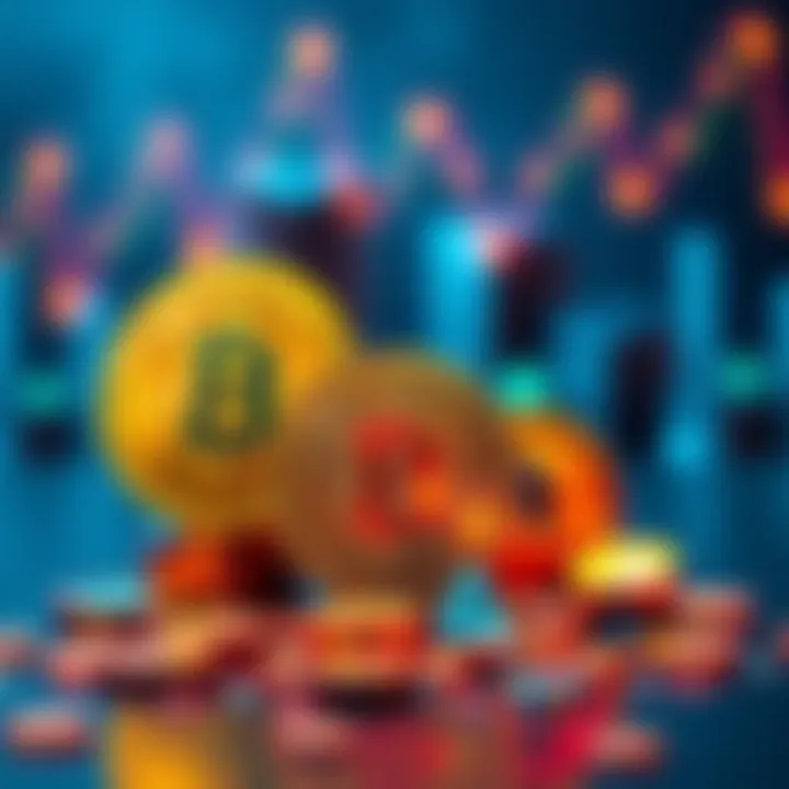 Cryptocurrency Portfolio Strategy Visual representation of a diverse crypto portfolio including Bitcoin, Ethereum, XRP, and Solana