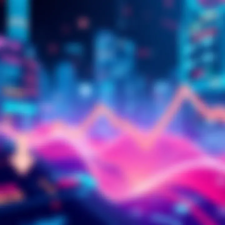 An illustration showing a downward trend in cryptocurrency prices, symbolizing the recent $2.5k drop from the all-time high.