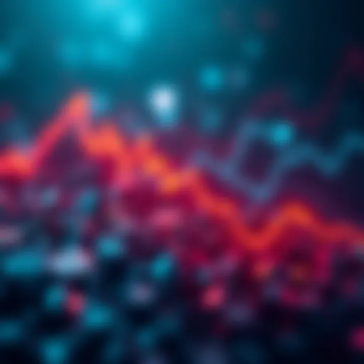 Graph showing decline in cryptocurrency prices with focus on XRP