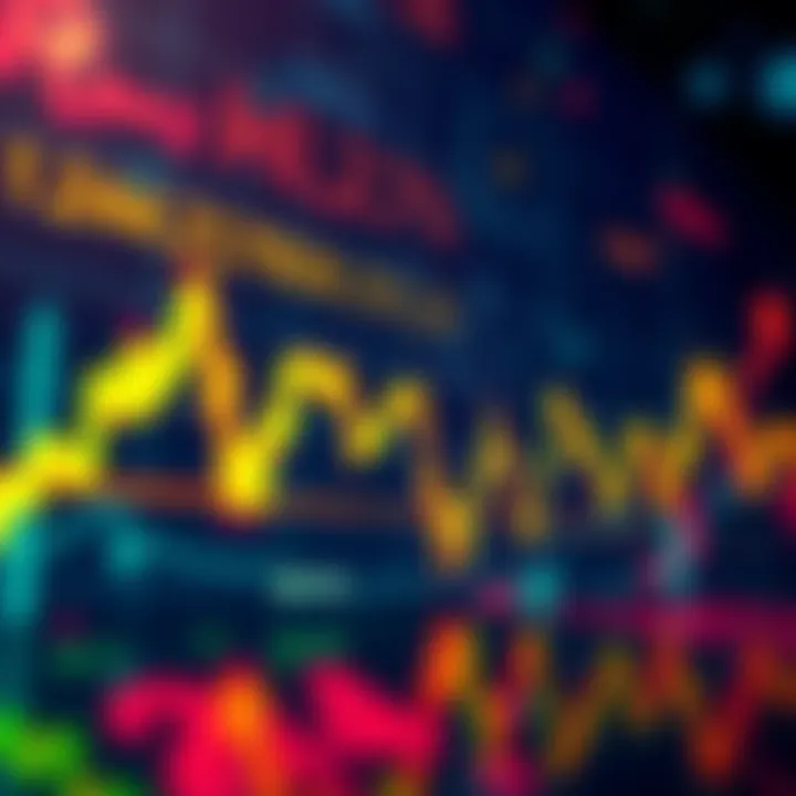 Cryptocurrency Price Trends A graph showing fluctuating cryptocurrency prices with downward and upward trends, representing market volatility.