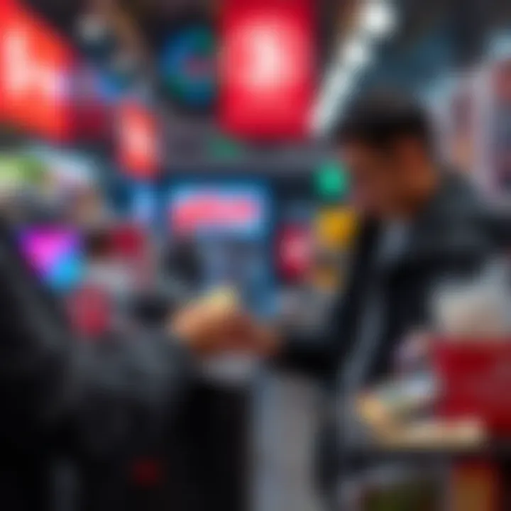A person making a purchase with cryptocurrency at a store checkout, showing the use of digital currency for real-world transactions