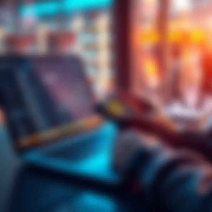 A person using a TREZOR wallet on a laptop to buy cryptocurrency on a secure platform