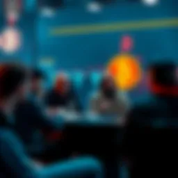 A group of people discussing cryptocurrency questions in a friendly forum setting