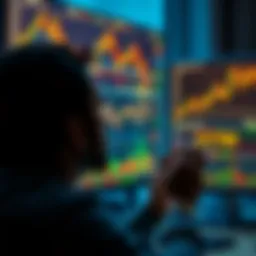 A person looking thoughtfully at a computer screen displaying cryptocurrency graphs and charts, symbolizing their experience and lessons learned in the crypto space.