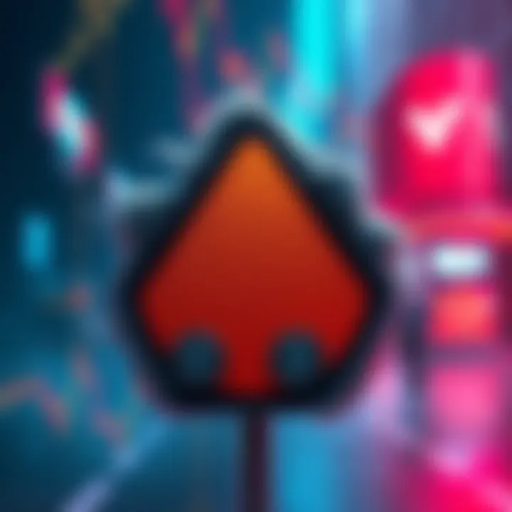 A warning sign with a dollar symbol and cryptocurrency icons, symbolizing the risk of scams in the market.