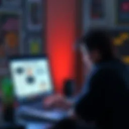 A worried person examines a questionable job advertisement related to cryptocurrencies on their laptop