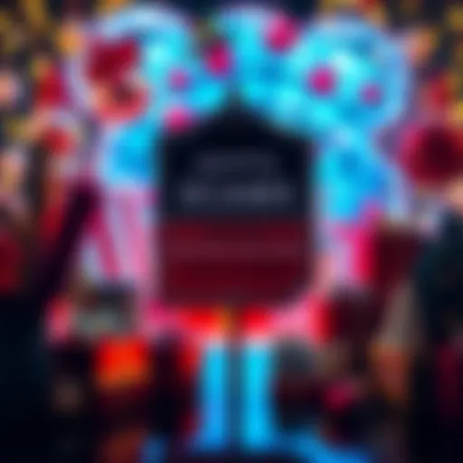 A festive background with holiday shopping items and a warning sign about crypto scams, highlighting the need for caution during the holiday season.