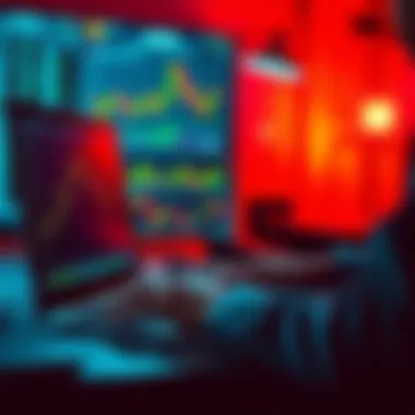 A person looking at cryptocurrency signals and charts on a laptop, considering the value of paid indicators