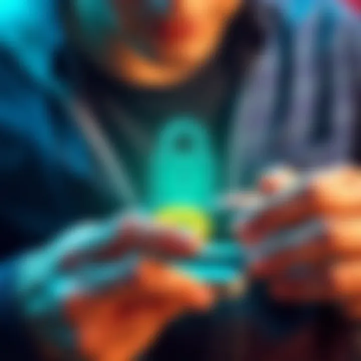 Person securing cryptocurrency on a Ledger wallet with a lock symbol representing locked period staking options