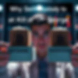 A person looking at two boxes labeled self-custody and centralized exchange, contemplating which to choose for cryptocurrency storage, highlighting the risk assessment involved.